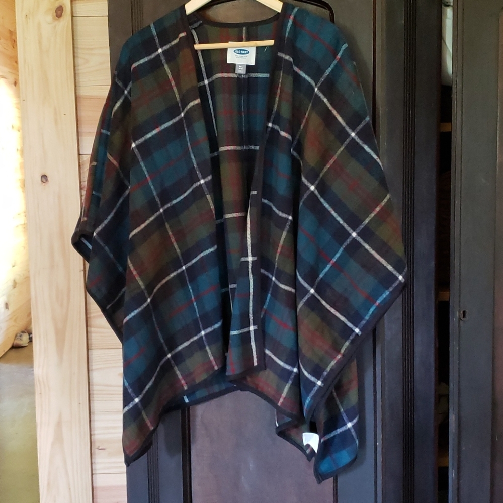 Plaid Old Navy shrug/cape